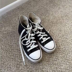 Women’s Black Platform Converse Shoes